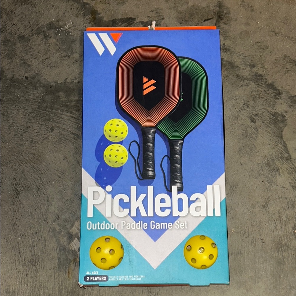 Pickleball Outdoor Paddle Game Set - Orange and Green